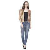 Emmylyn Golden Sequined Jacket For Women