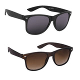 Silver Kartz Combo of 2 Wayfarer Unisex Sunglasses
