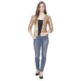 Emmylyn Golden Sequined Jacket For Women